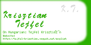 krisztian tejfel business card